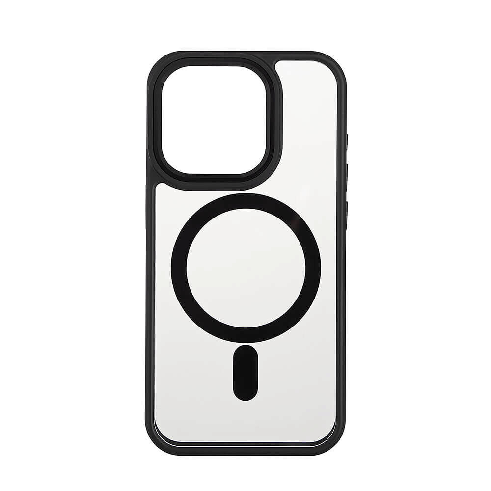 ONSALA Back Bumper Clear Case MagSerie iPhone 15 Pro Clear Case Black Bumper