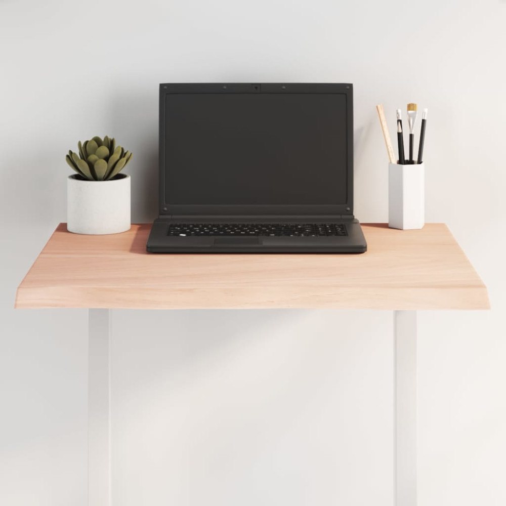 vidaXL Bordsskiva 60x60x2 cm obehandlad massiv ek levande kant