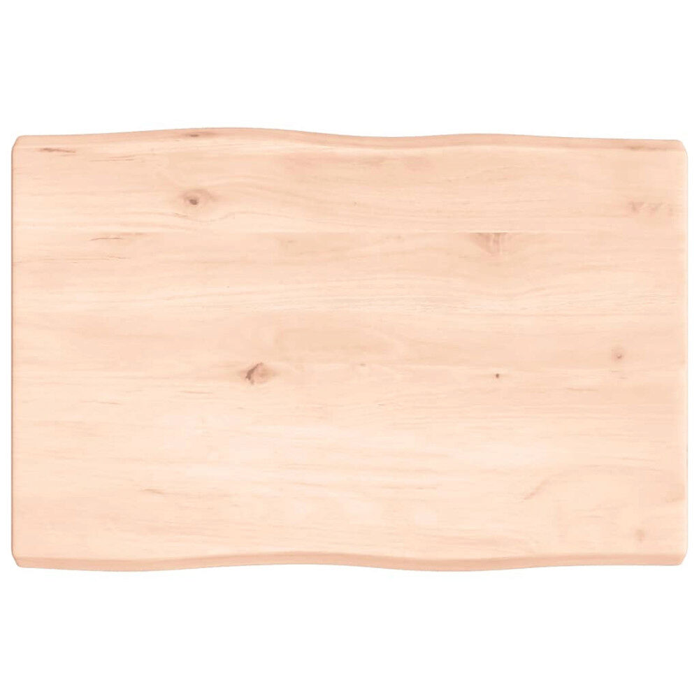 vidaXL Bordsskiva 60x40x(2-4) cm obehandlad massiv ek levande kant