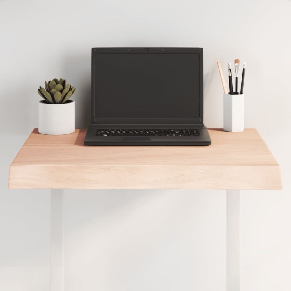 vidaXL Bordsskiva 60x60x(2-6) cm obehandlad massiv ek levande kant