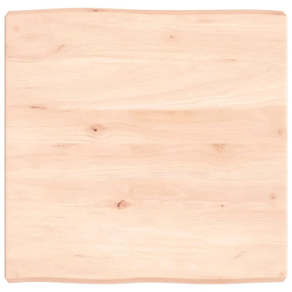 vidaXL Bordsskiva 60x60x(2-6) cm obehandlad massiv ek levande kant