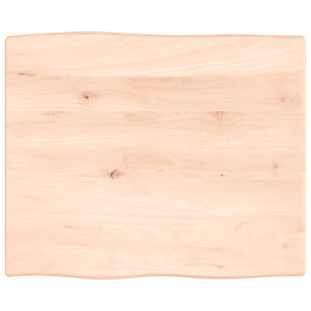 vidaXL Bordsskiva 60x50x2 cm obehandlad massiv ek levande kant