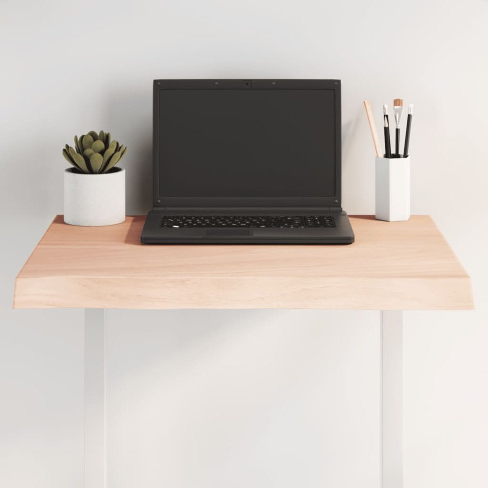 vidaXL Bordsskiva 60x50x(2-4) cm obehandlad massiv ek levande kant