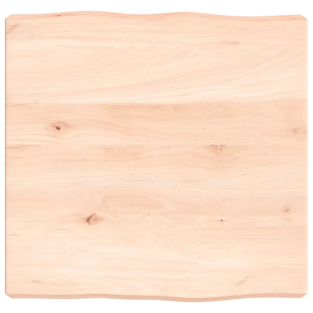 vidaXL Bordsskiva 40x40x(2-6) cm obehandlad massiv ek levande kant
