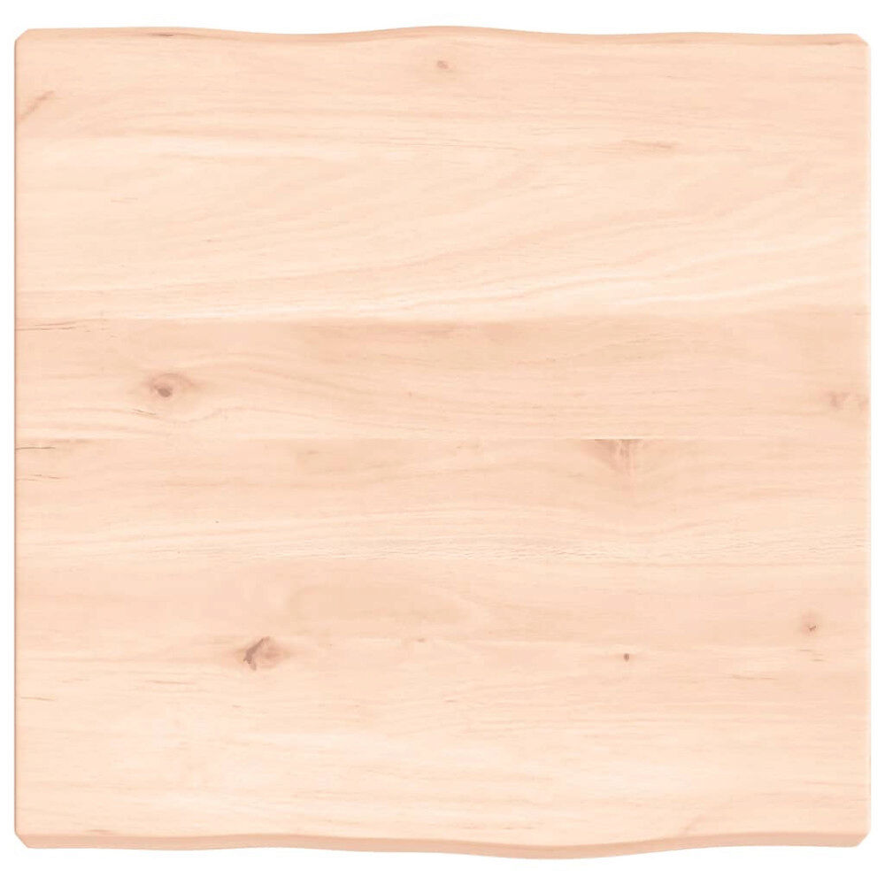 vidaXL Bordsskiva 40x40x(2-4) cm obehandlad massiv ek levande kant