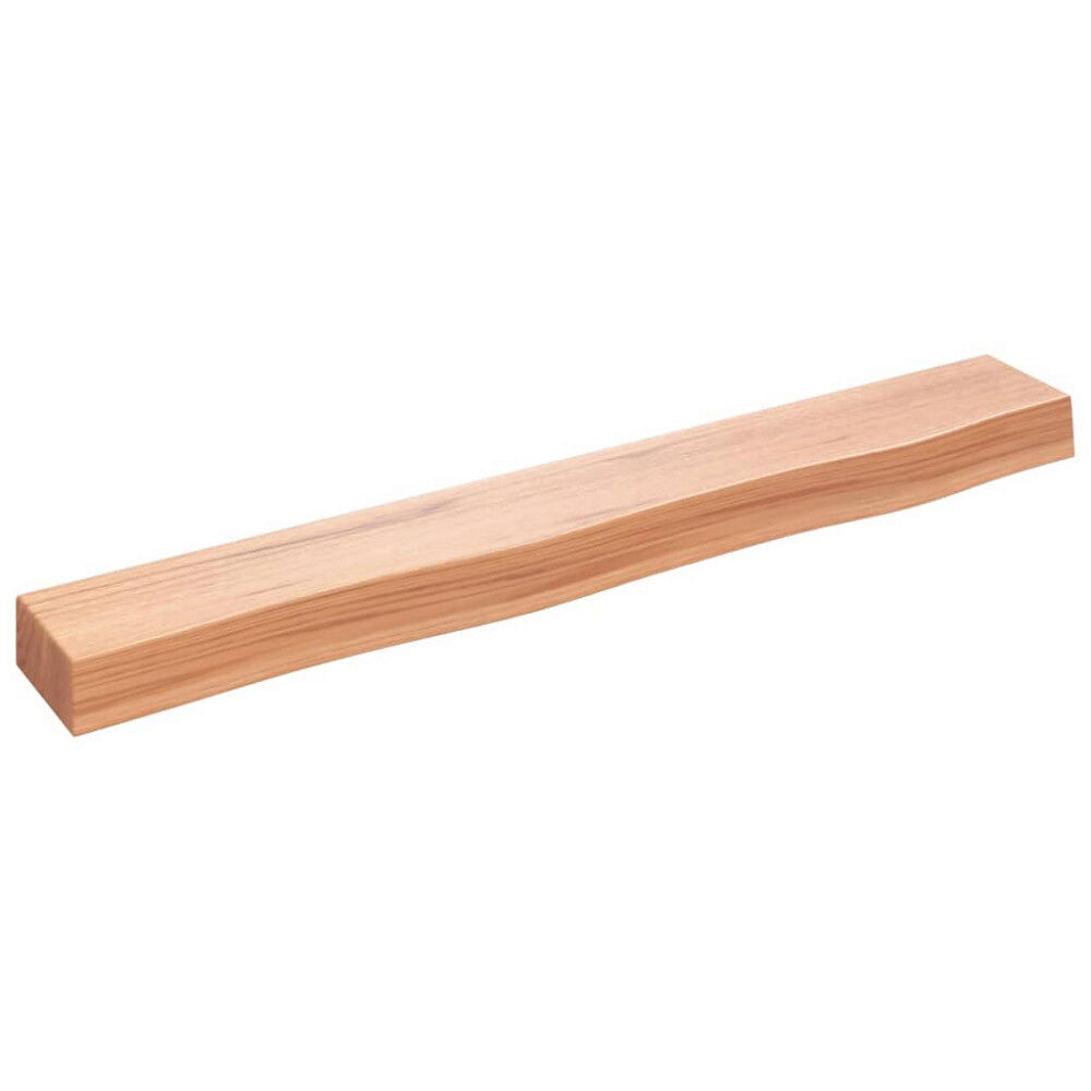 vidaXL Vägghylla ljusbrun 80x10x6 cm behandlad massiv ek