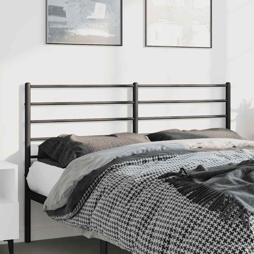 vidaXL Ersättningsgavel metall svart 150 cm