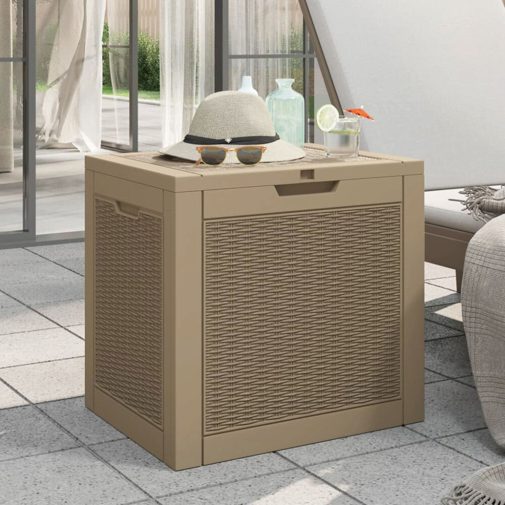 vidaXL Dynbox ljusbrun 55,5x43x53 cm polypropen