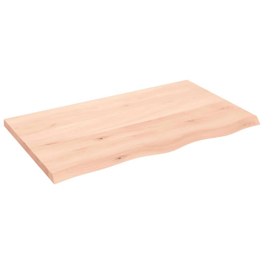 vidaXL Hyllplan 100x60x(2-4) cm obehandlad massiv ek