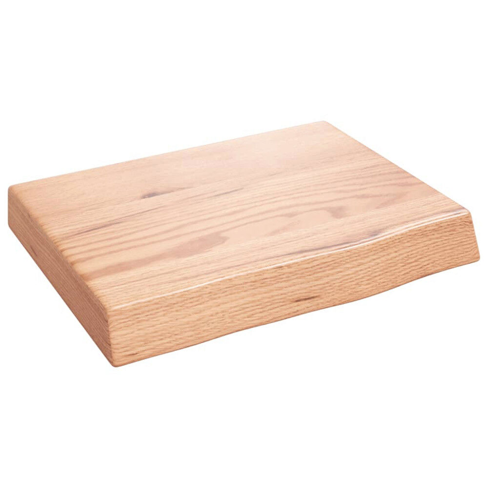 vidaXL Vägghylla ljusbrun 40x30x(2-6) cm behandlad massiv ek