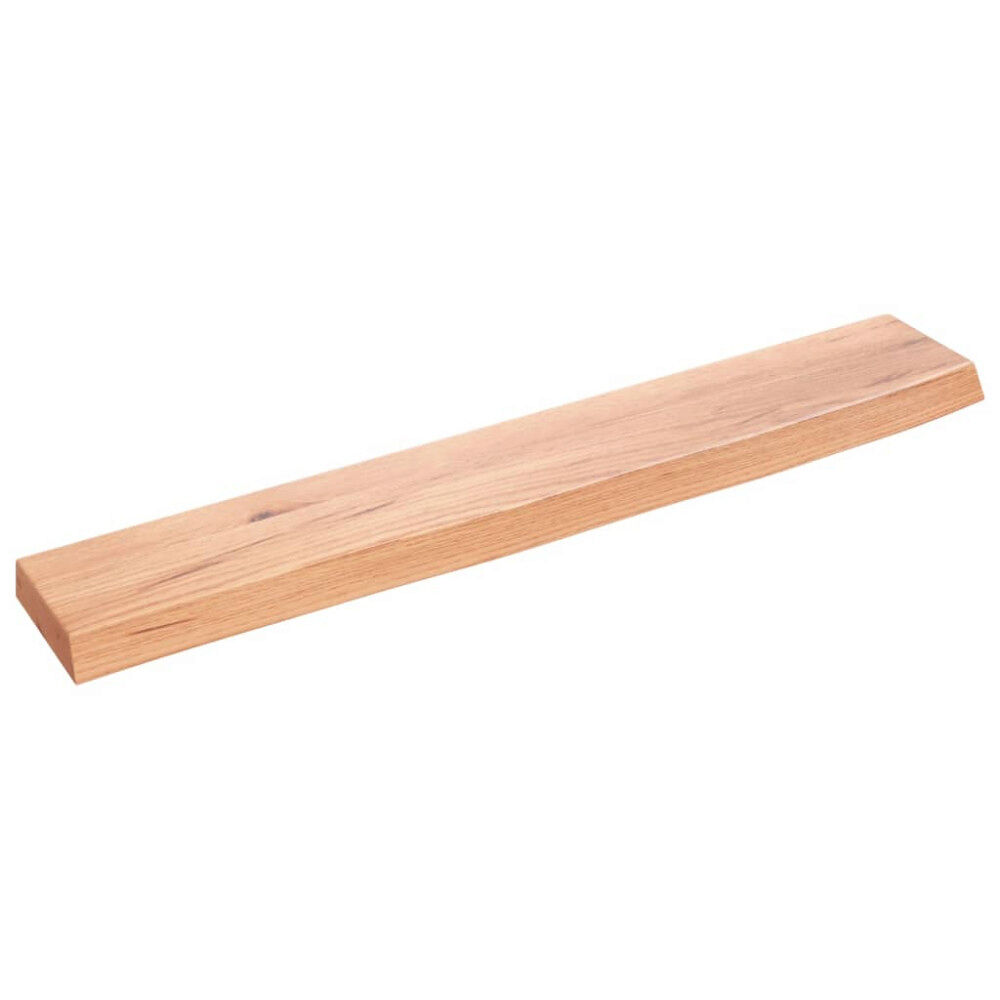vidaXL Vägghylla ljusbrun 60x10x2 cm behandlad massiv ek