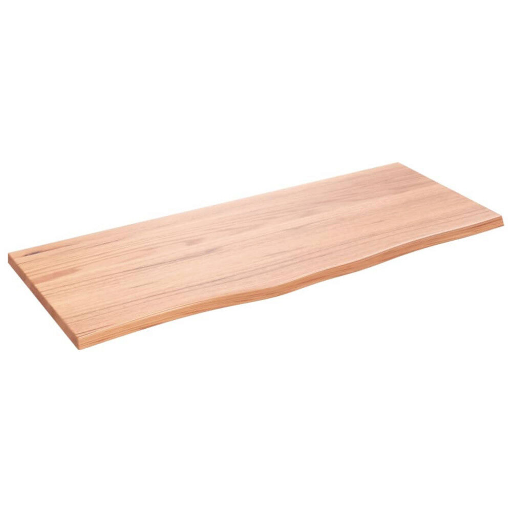 vidaXL Bordsskiva ljusbrun 100x40x2 cm behandlad massiv ek
