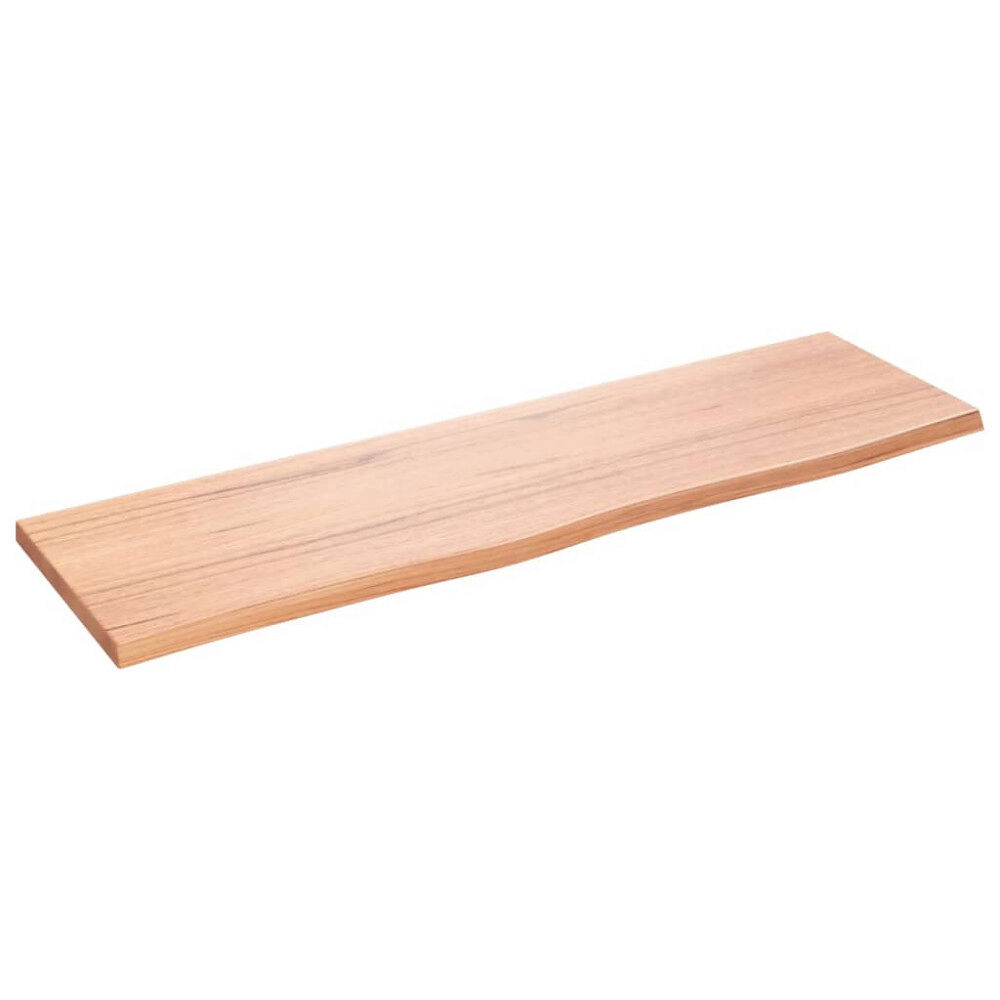 vidaXL Bordsskiva ljusbrun 100x30x2 cm behandlad massiv ek