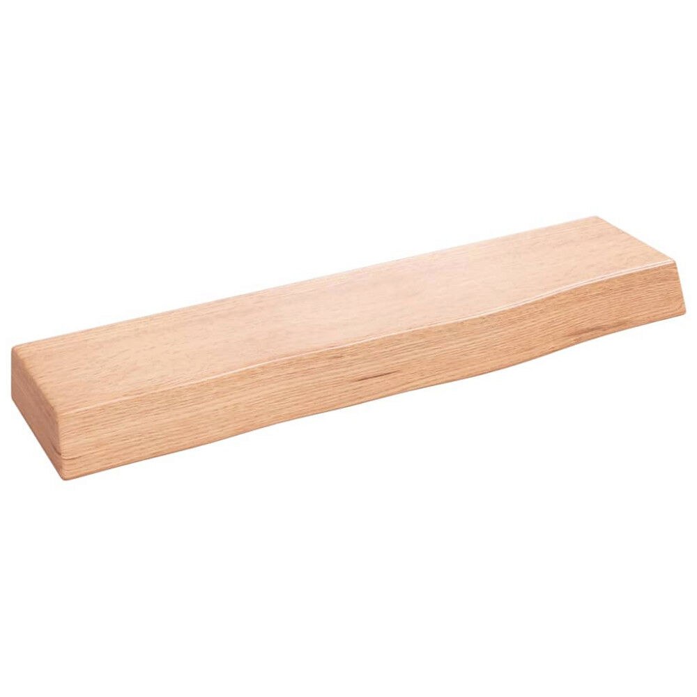 vidaXL Bordsskiva ljusbrun 40x10x4 cm behandlad massiv ek