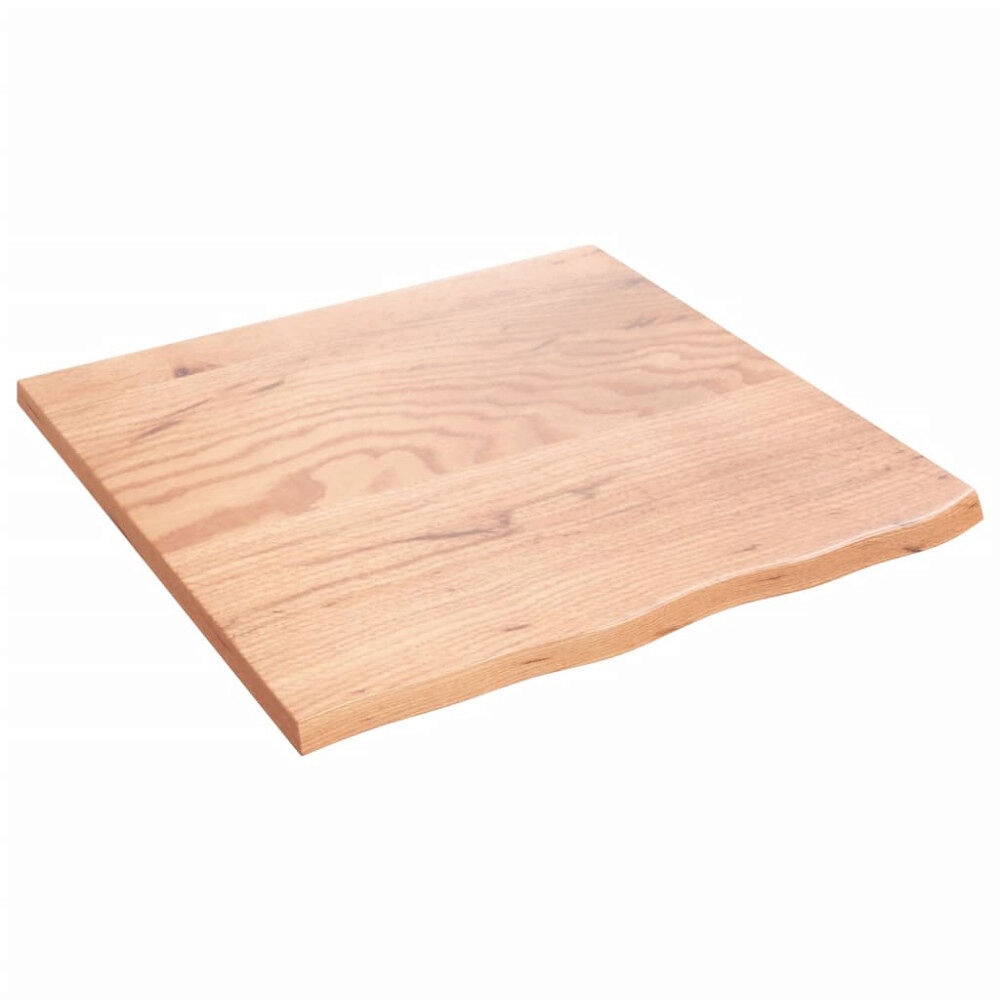 vidaXL Vägghylla ljusbrun 60x60x2 cm behandlad massiv ek