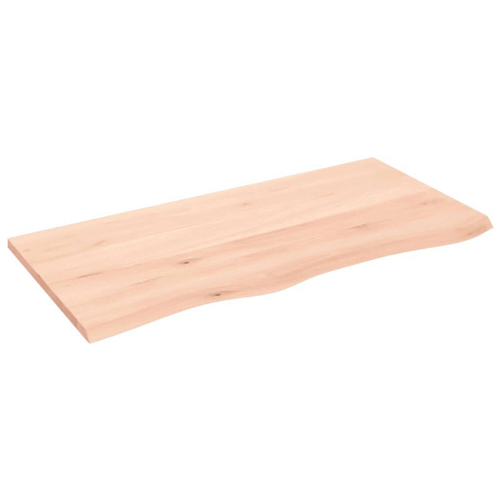 vidaXL Hyllplan 100x50x2 cm obehandlad massiv ek
