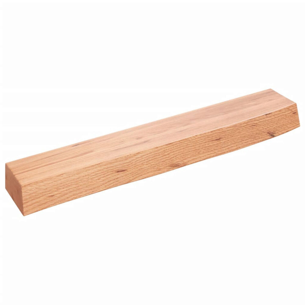 vidaXL Vägghylla ljusbrun 60x10x6 cm behandlad massiv ek