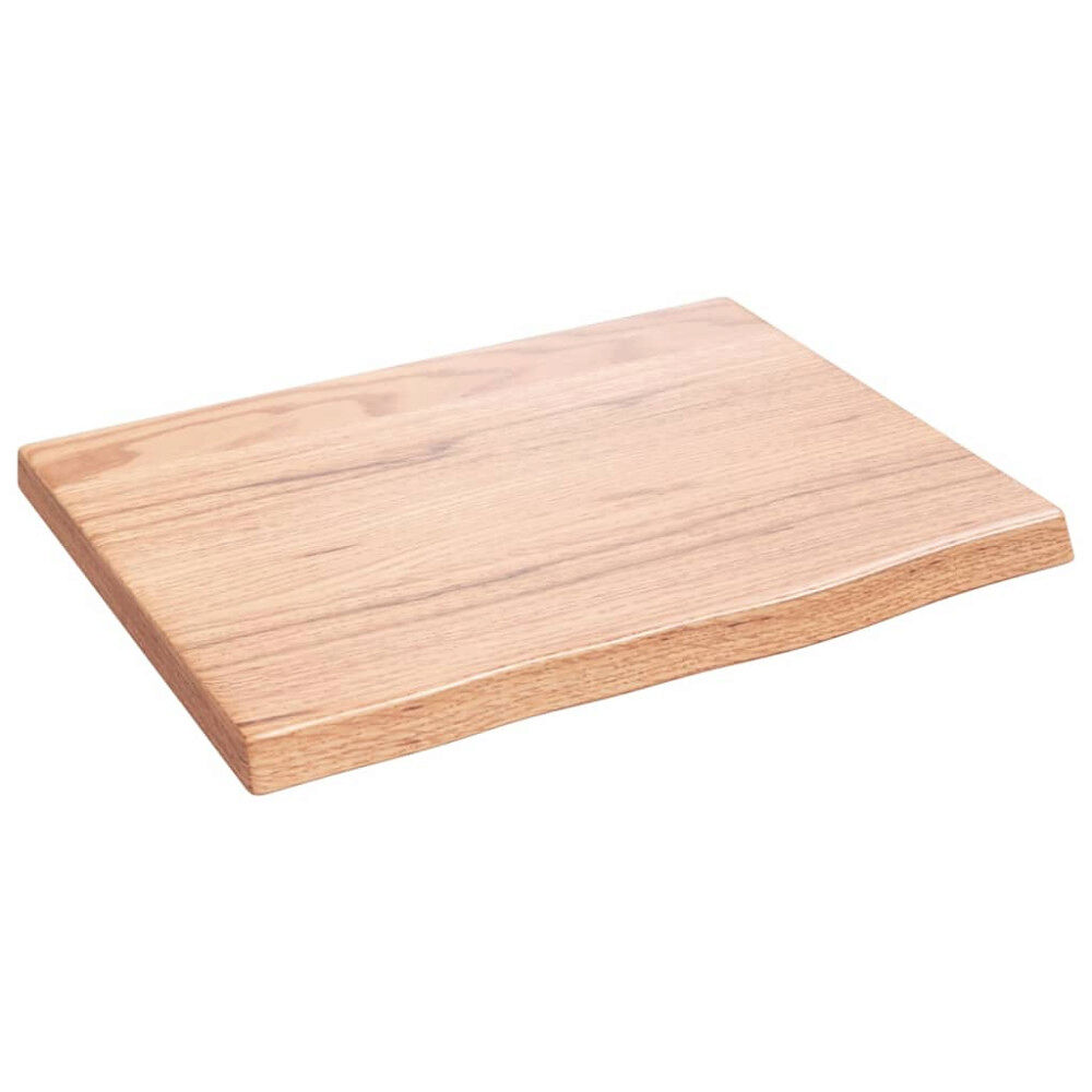vidaXL Bordsskiva ljusbrun 40x30x2 cm behandlad massiv ek
