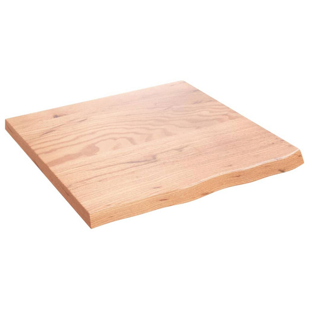 vidaXL Vägghylla ljusbrun 60x60x(2-4) cm behandlad massiv ek