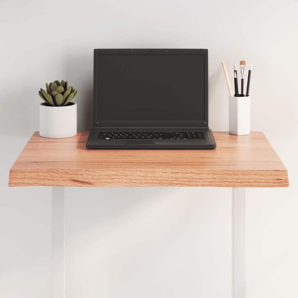 vidaXL Bordsskiva ljusbrun 60x60x(2-4) cm massivt trä levande kant