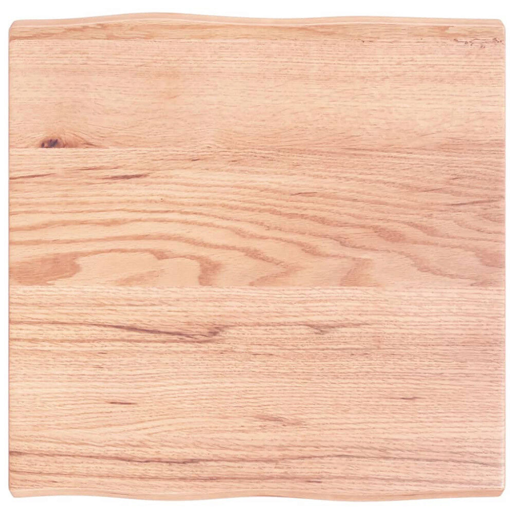 vidaXL Bordsskiva ljusbrun 60x60x(2-4) cm massivt trä levande kant