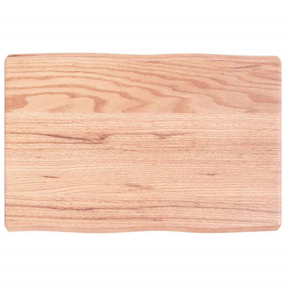 vidaXL Bordsskiva ljusbrun 60x40x(2-6) cm massivt trä levande kant