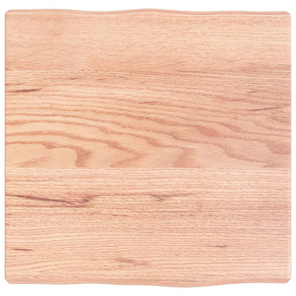 vidaXL Bordsskiva ljusbrun 40x40x(2-4)cm massivt trä levande kant