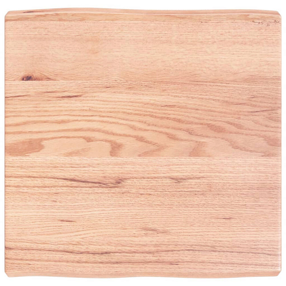 vidaXL Bordsskiva ljusbrun 60x60x(2-6) cm massivt trä levande kant