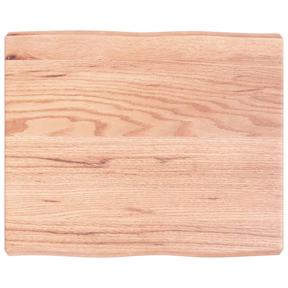 vidaXL Bordsskiva ljusbrun 60x50x(2-6) cm massivt trä levande kant