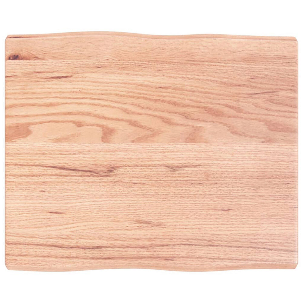 vidaXL Bordsskiva ljusbrun 60x50x(2-4) cm massivt trä levande kant