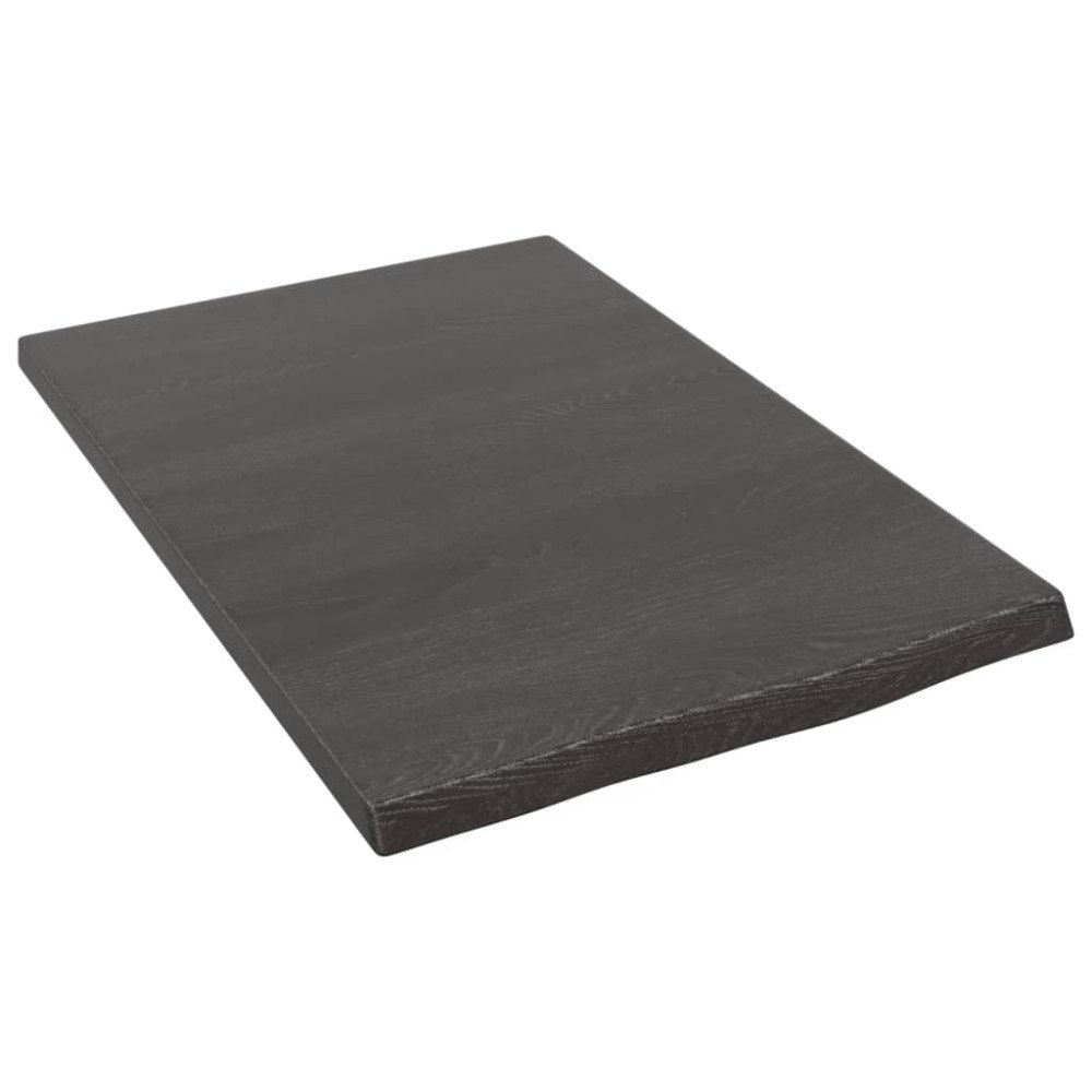 vidaXL Vägghylla mörkbrun 40x60x2 cm behandlad massiv ek