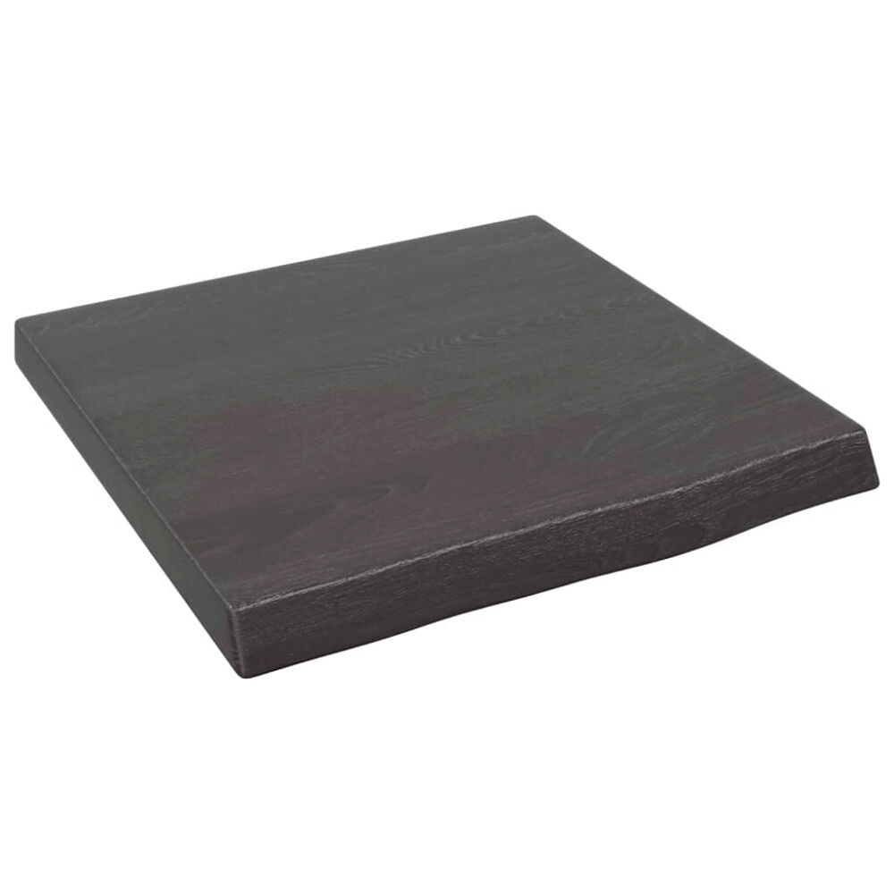 vidaXL Vägghylla mörkbrun 40x40x(2-4) cm behandlad massiv ek