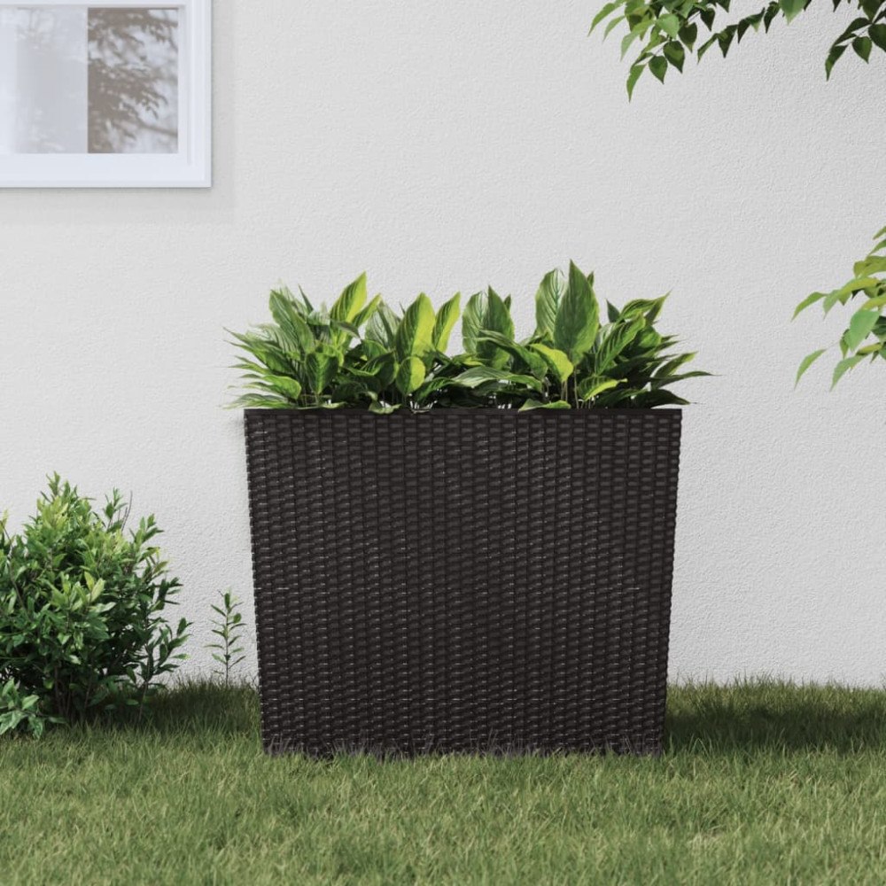 vidaXL Blomkruka med avtagbar insida brun 12/44 L PP-rotting