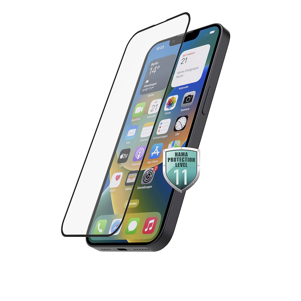 Hama Protective Glass Full Screen iPhone 13/13 Pro/14 Black
