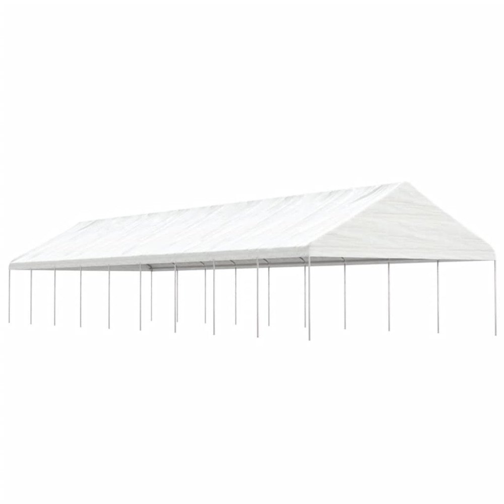 vidaXL Paviljong med tak vit 20,07x5,88x3,75 m polyeten