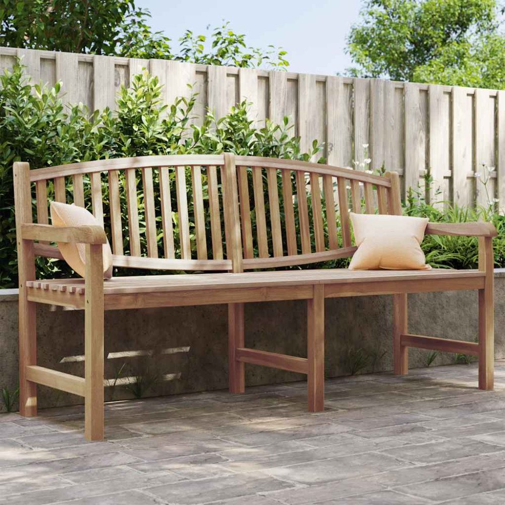 vidaXL Trädgårdsbänk 179,5x60x90 cm massiv teak