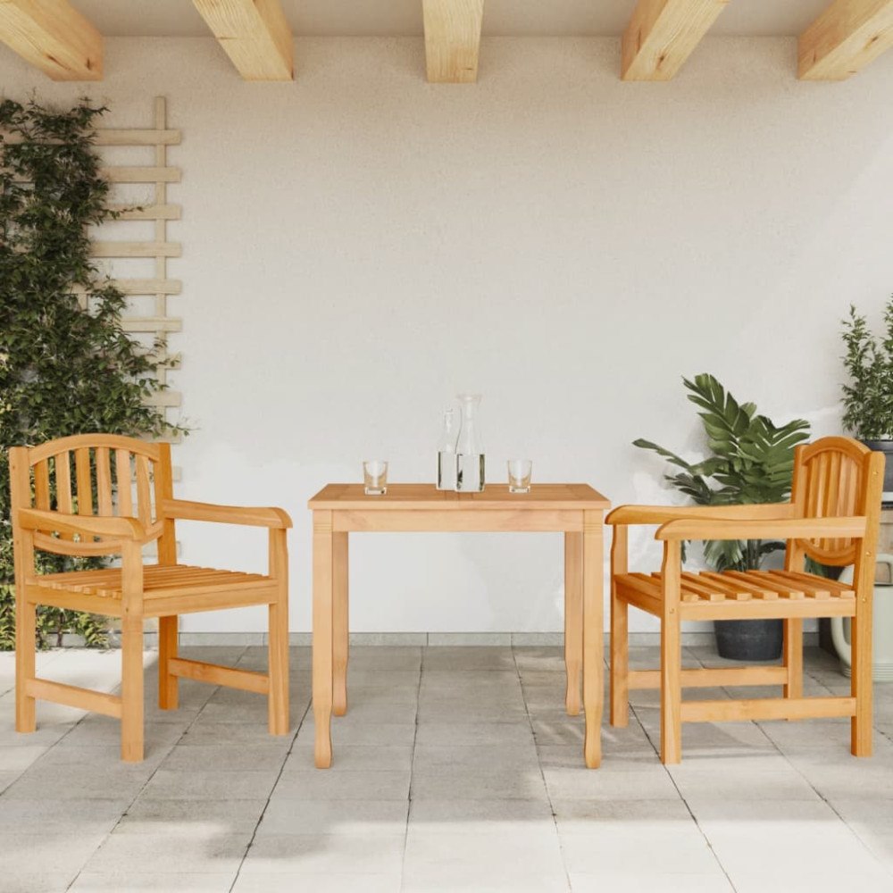 vidaXL Trädgårdsstolar 2 st 58x59x88 cm massiv teak