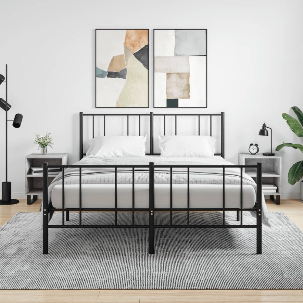 vidaXL Sängbord 2 st betonggrå 40x30x50 cm konstruerat trä