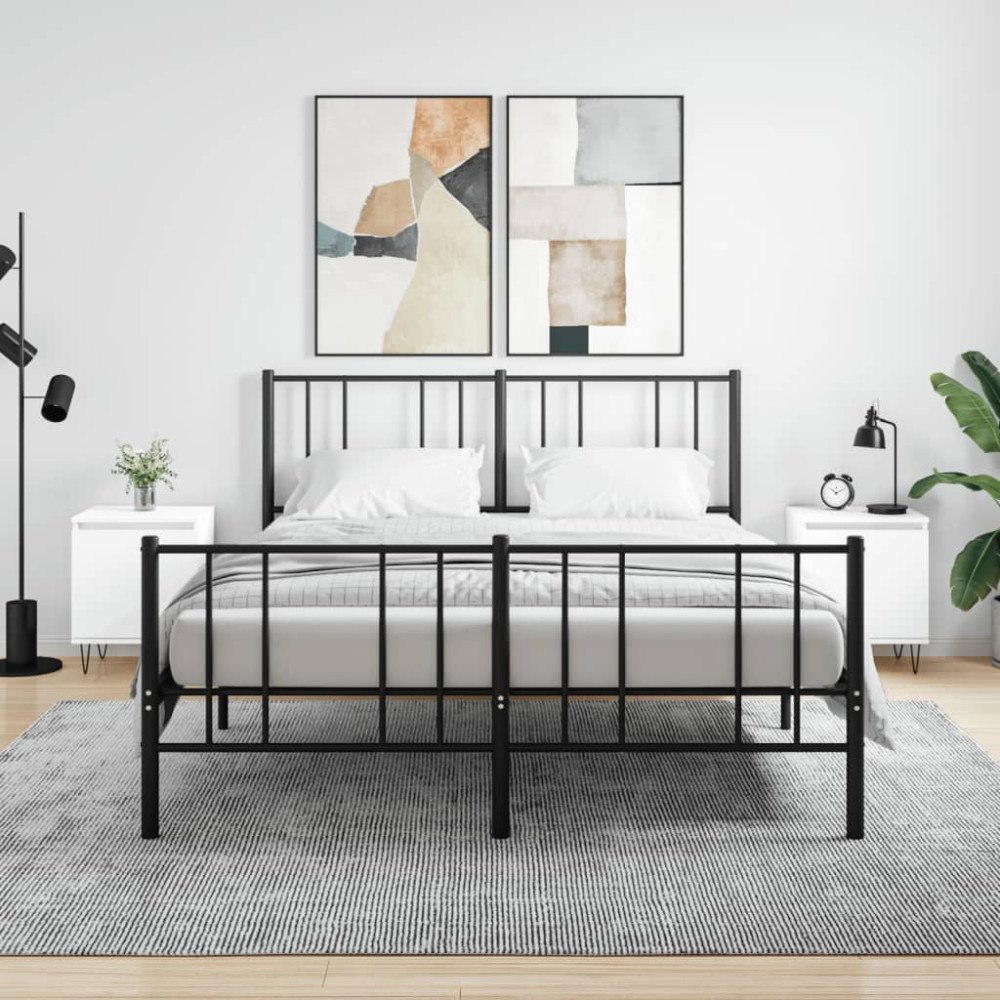 vidaXL Sängbord 2 st vit 40x30x50 cm konstruerat trä