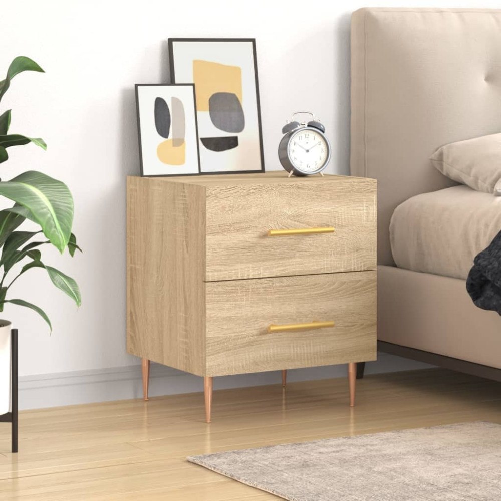 vidaXL Sängbord sonoma-ek 40x35x47,5 cm konstruerat trä