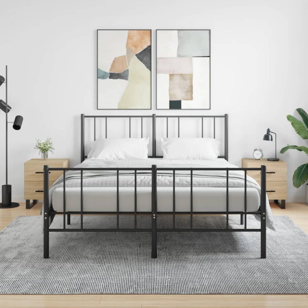 vidaXL Sängbord 2 st sonoma-ek 40x35x47,5 cm konstruerat trä