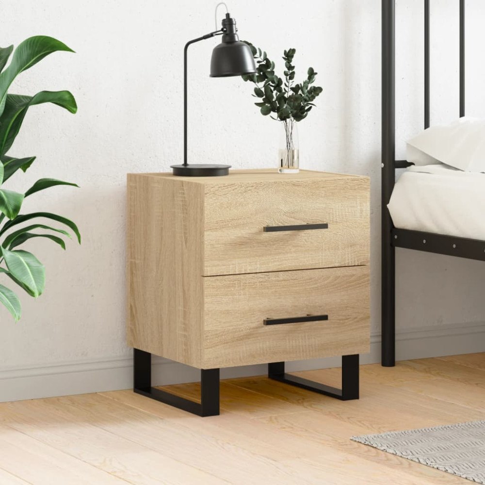 vidaXL Sängbord sonoma-ek 40x35x47,5 cm konstruerat trä
