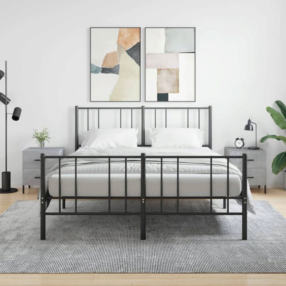 vidaXL Sängbord 2 st betonggrå 40x35x47,5 cm konstruerat trä