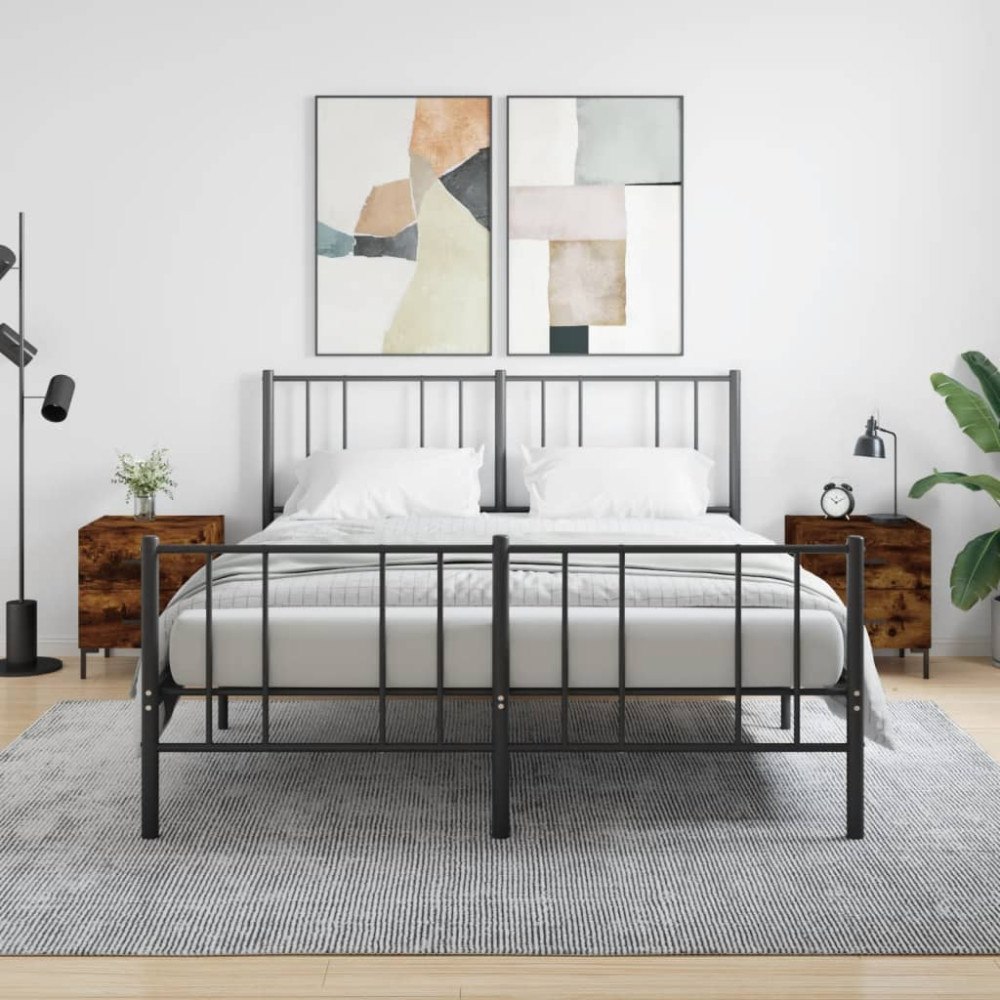 vidaXL Sängbord 2 st rökfärgad ek 40x35x47,5 cm konstruerat trä