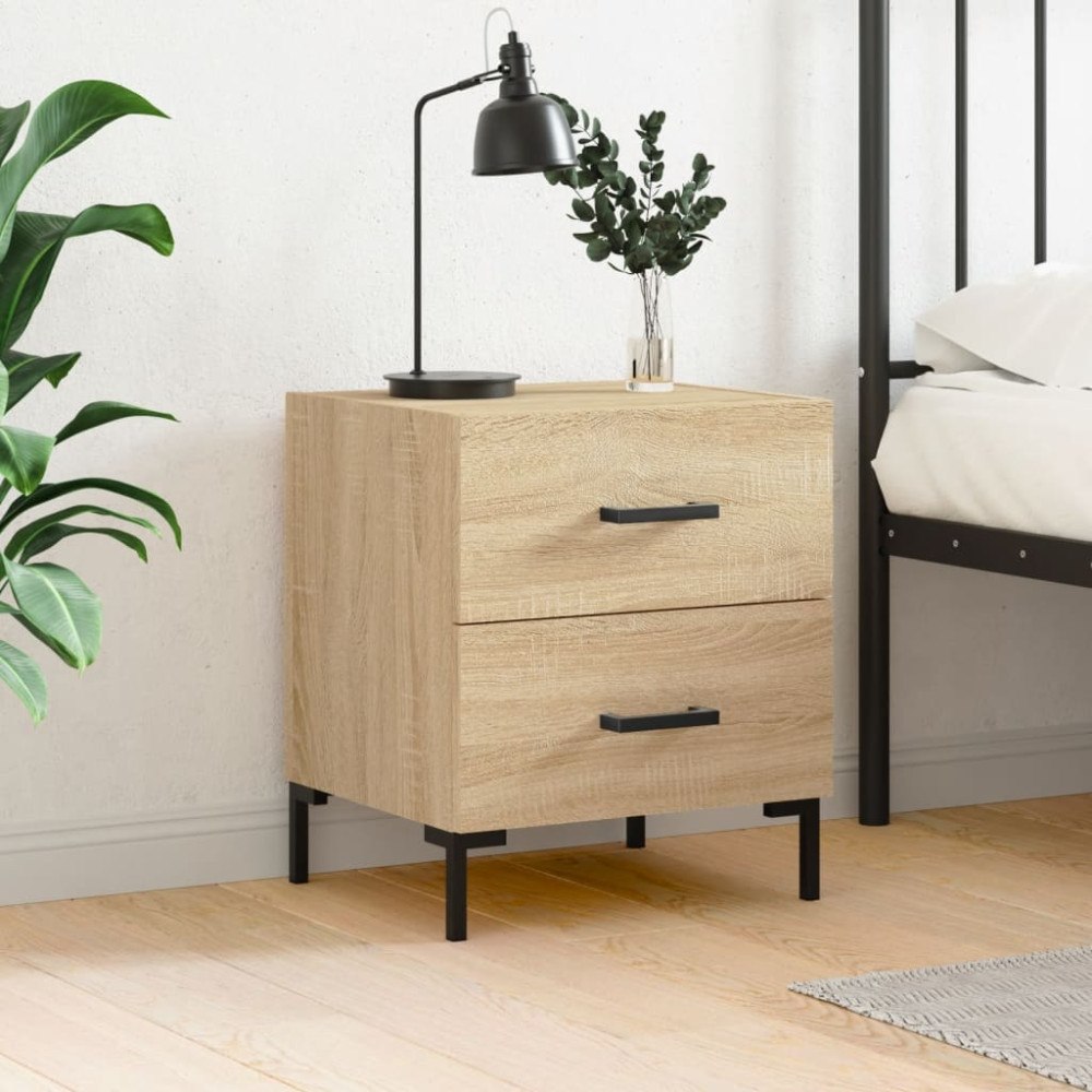 vidaXL Sängbord sonoma-ek 40x35x47,5 cm konstruerat trä