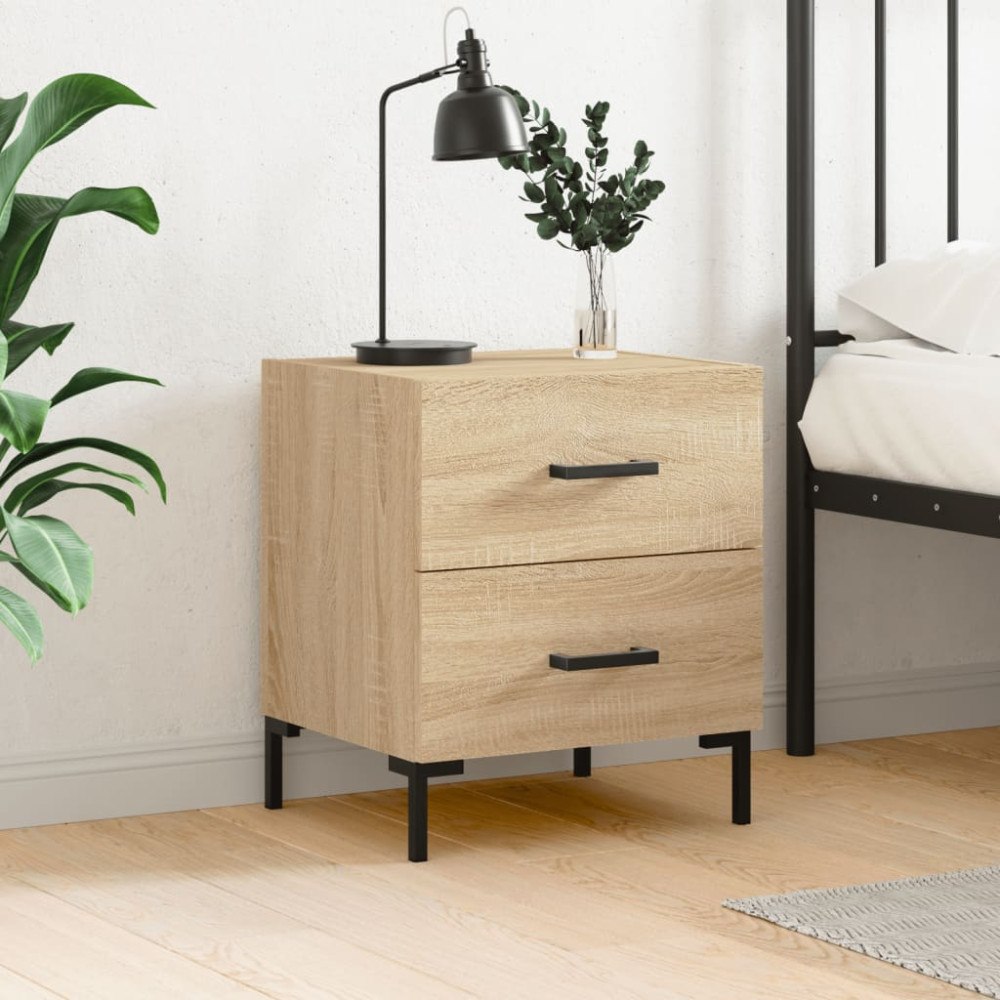 vidaXL Sängbord sonoma-ek 40x35x47,5 cm konstruerat trä