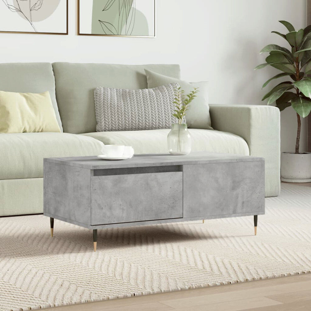 vidaXL Soffbord betonggrå 90x50x36,5 cm konstruerat trä