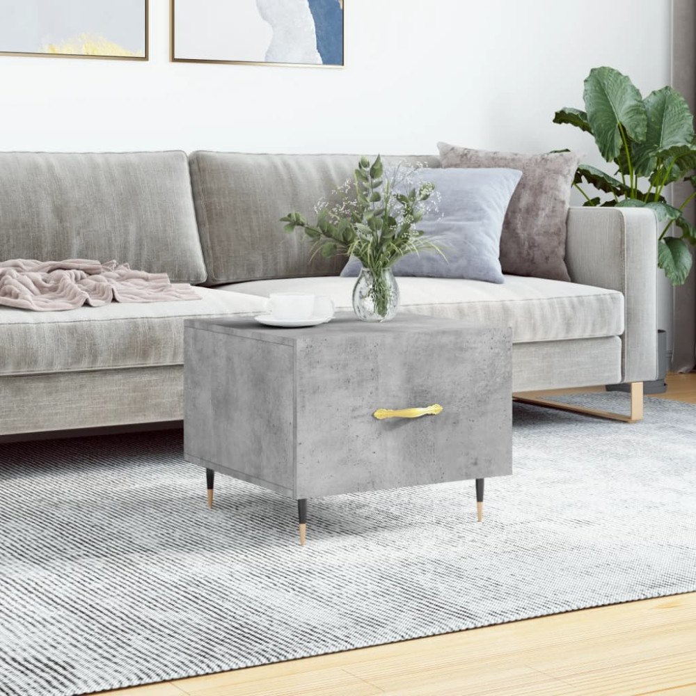 vidaXL Soffbord betonggrå 50x50x40 cm konstruerat trä