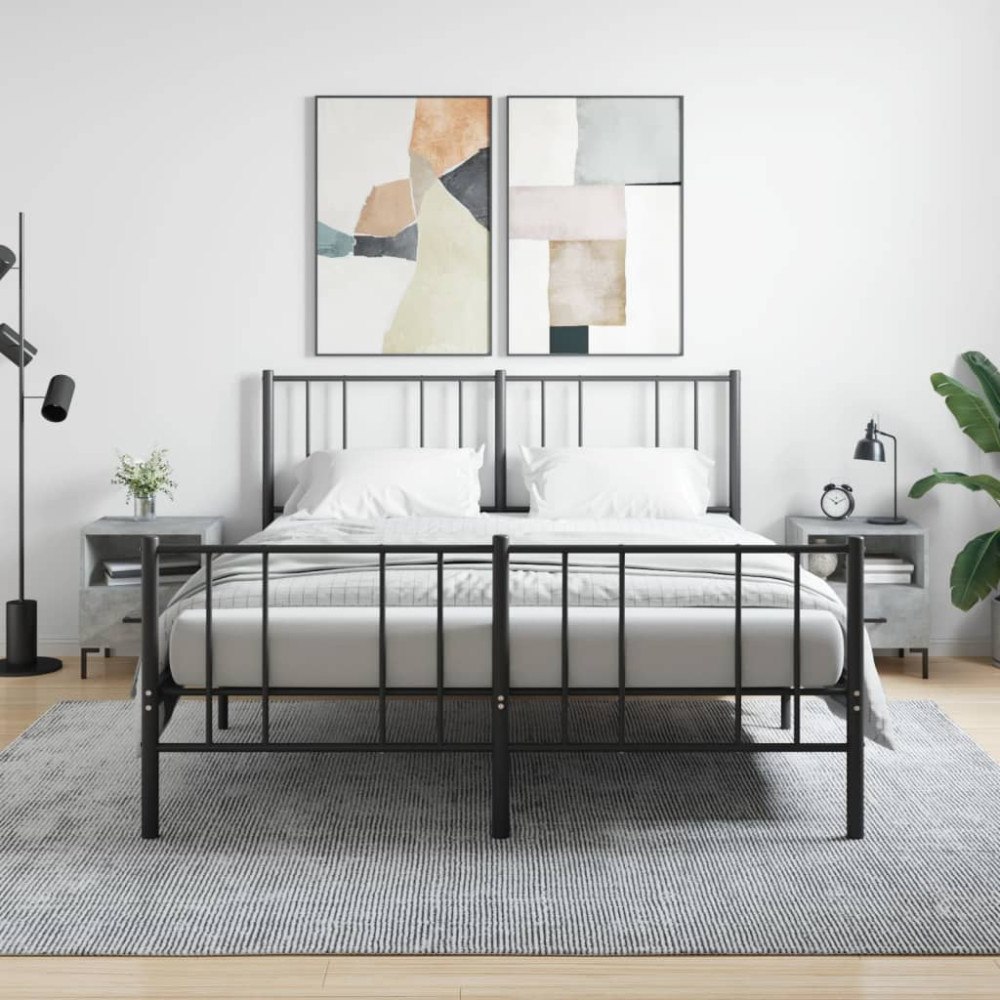 vidaXL Sängbord 2 st betonggrå 40x35x47,5 cm konstruerat trä