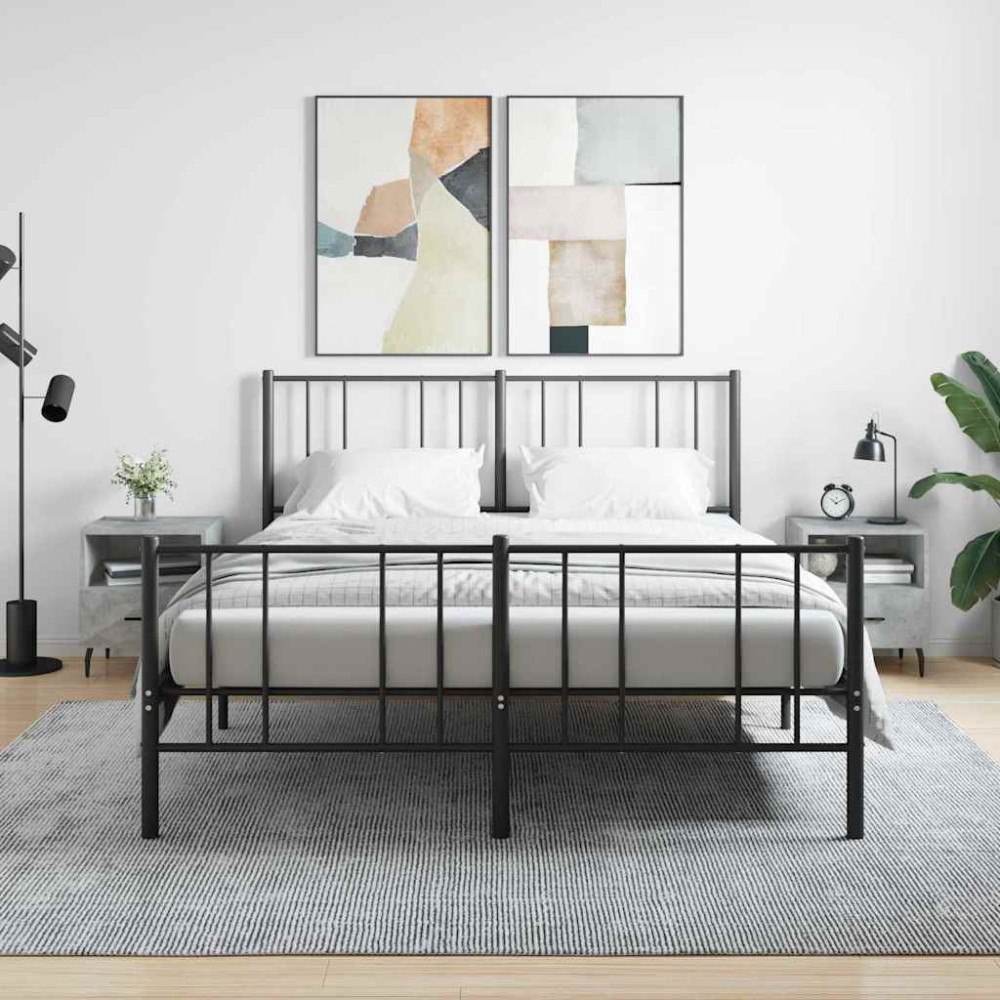 vidaXL Sängbord 2 st betonggrå 40x35x47,5 cm konstruerat trä